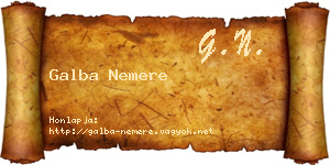 Galba Nemere névjegykártya